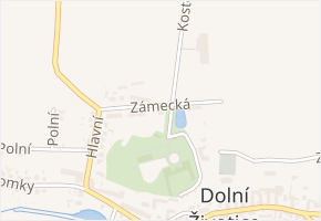Zámecká v obci Dolní Životice - mapa ulice