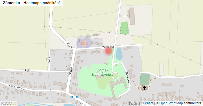 Zámecká - mapa podnikání