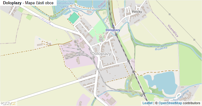 Doloplazy - mapa části obce