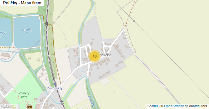 Poličky - mapa firem