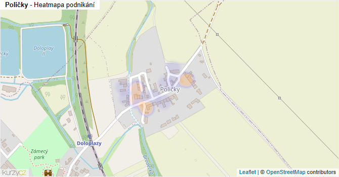Poličky - mapa podnikání