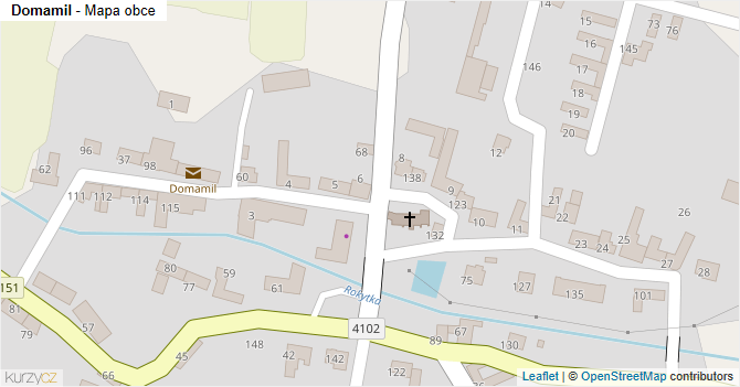 Domamil - mapa obce