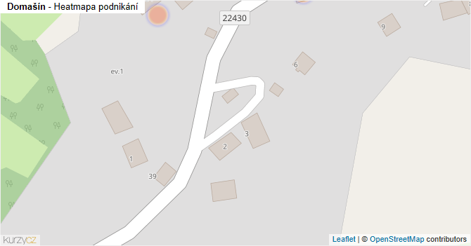 Domašín - mapa podnikání