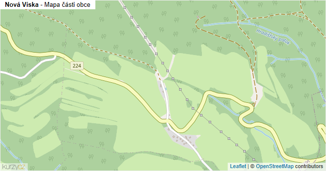 Nová Víska - mapa části obce