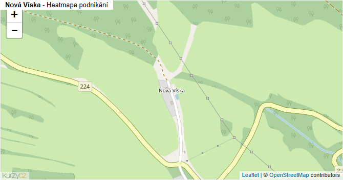 Nová Víska - mapa podnikání