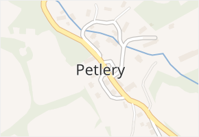 Petlery v obci Domašín - mapa části obce