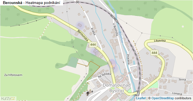 Berounská - mapa podnikání