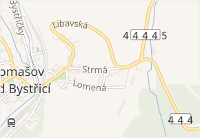 Strmá v obci Domašov nad Bystřicí - mapa ulice