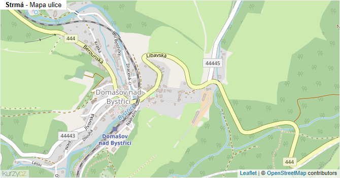 Strmá - mapa ulice