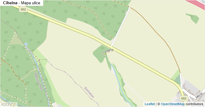 Cihelna - mapa ulice