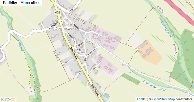 Padělky - mapa ulice