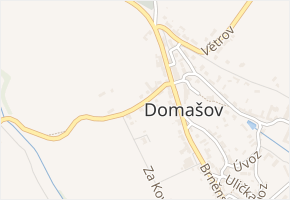 U Kapličky v obci Domašov - mapa ulice