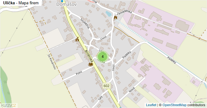 Ulička - mapa firem