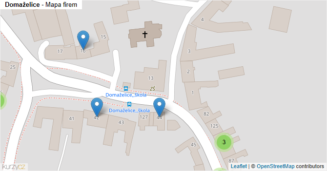 Domaželice - mapa firem