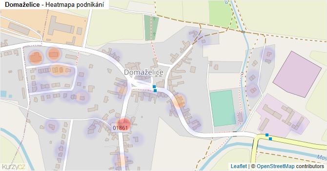 Domaželice - mapa podnikání
