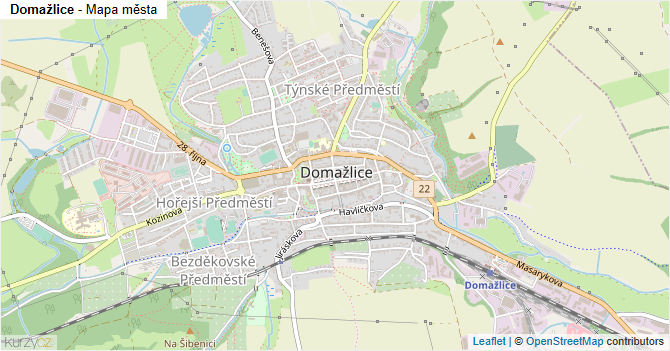 Domažlice - mapa města