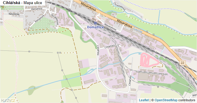 Cihlářská - mapa ulice