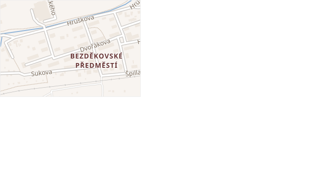 Dvořákova v obci Domažlice - mapa ulice