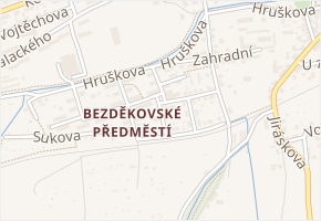 Fibichova v obci Domažlice - mapa ulice