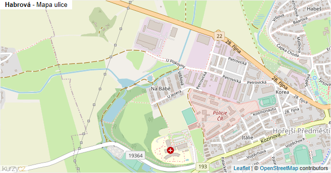 Habrová - mapa ulice