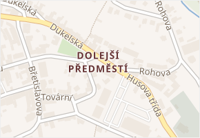 Husova třída v obci Domažlice - mapa ulice