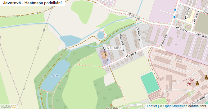 Javorová - mapa podnikání