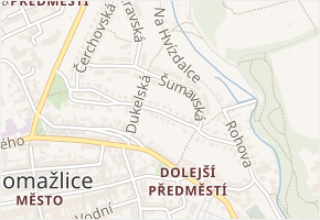 Jindřichova v obci Domažlice - mapa ulice