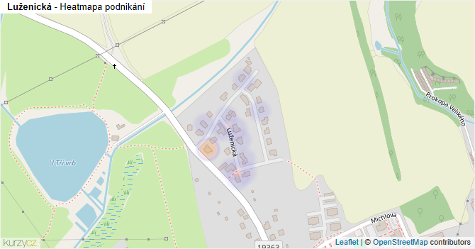 Luženická - mapa podnikání