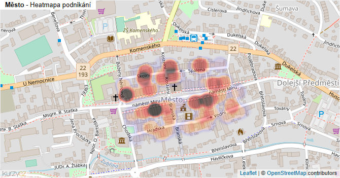 Město - mapa podnikání