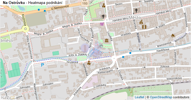 Na Ostrůvku - mapa podnikání