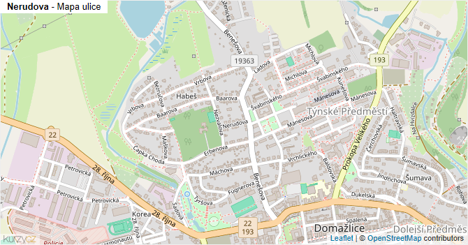 Nerudova - mapa ulice