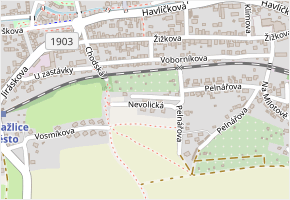 Nevolická v obci Domažlice - mapa ulice