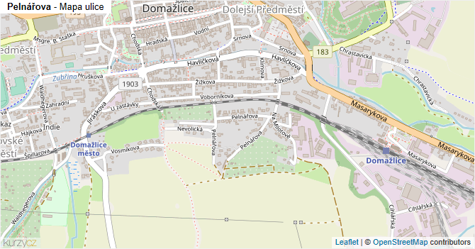 Pelnářova - mapa ulice