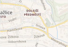 Srnova v obci Domažlice - mapa ulice