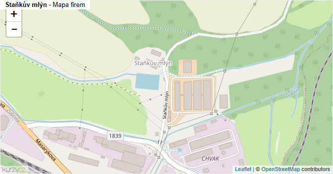 Staňkův mlýn - mapa firem