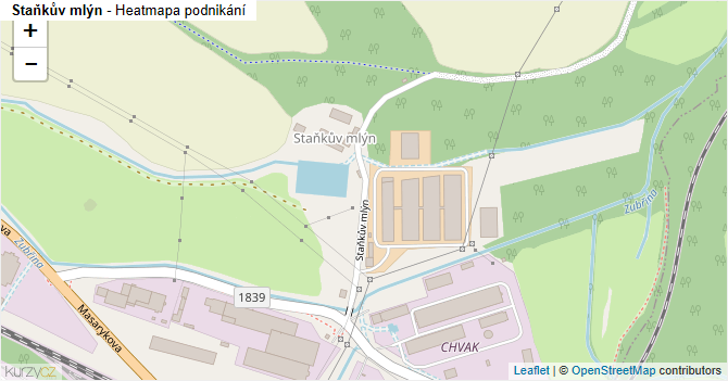 Staňkův mlýn - mapa podnikání