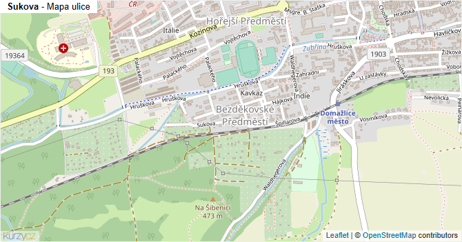 Sukova - mapa ulice