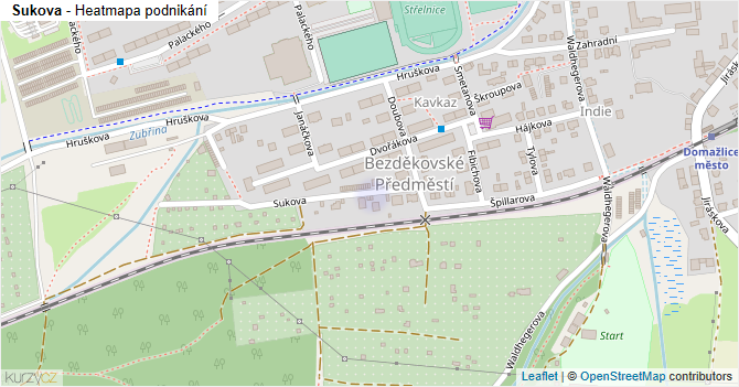 Sukova - mapa podnikání