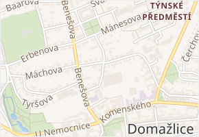 Thomayerova v obci Domažlice - mapa ulice