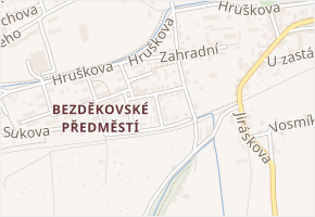 Tylova v obci Domažlice - mapa ulice
