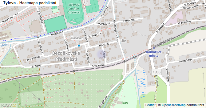 Tylova - mapa podnikání