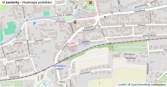 U zastávky - mapa podnikání