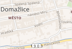 Vodní v obci Domažlice - mapa ulice