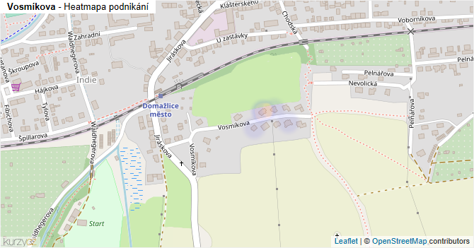 Vosmíkova - mapa podnikání