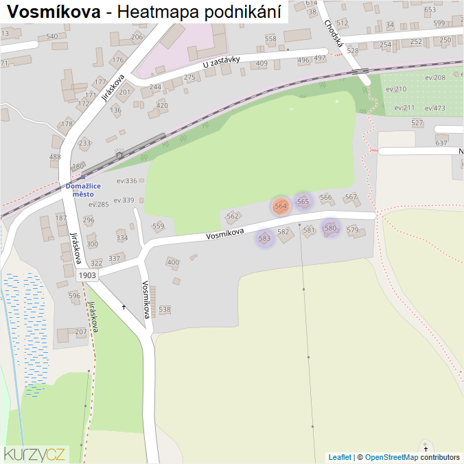 Mapa Vosmíkova - Firmy v ulici.
