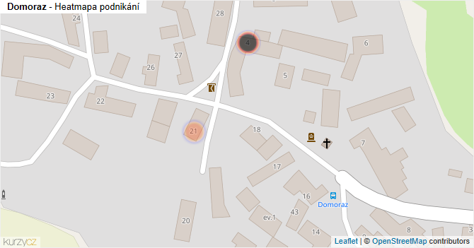 Domoraz - mapa podnikání