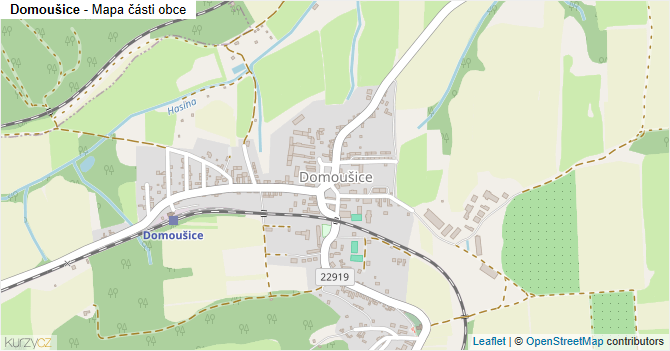 Domoušice - mapa části obce