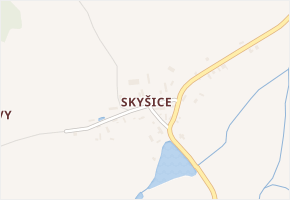 Skyšice v obci Domousnice - mapa části obce