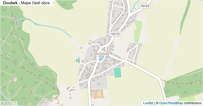 Doubek - mapa části obce