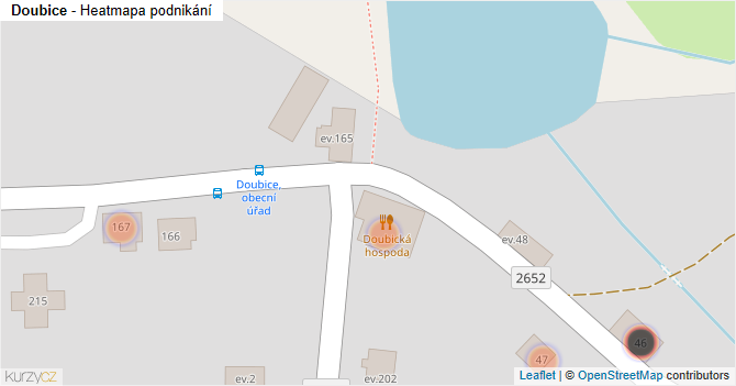 Doubice - mapa podnikání